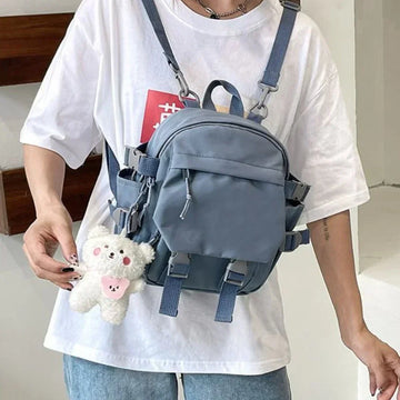 FXajzpa ashion Kawaii Mini Backpack Women Shoulder Bag for Teenage Girls Multi-Function Small Bagpack Ladies Travle School Backpacks